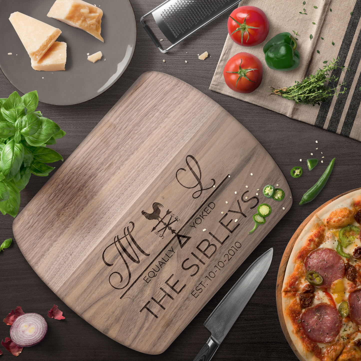 Hardwood Oval Cutting Board