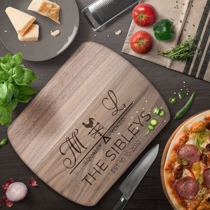 Hardwood Oval Cutting Board